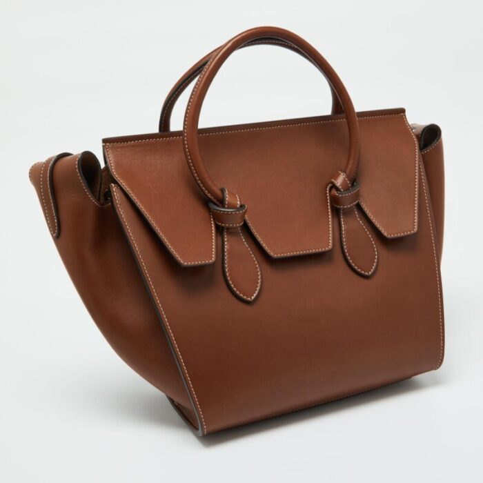 celine chestnut leather mini tie tote 4409