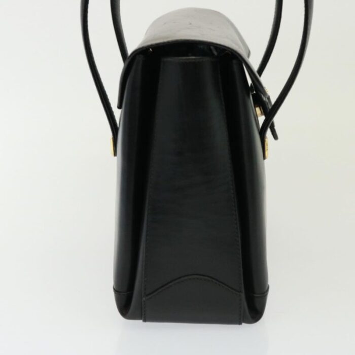 celine hand bag leather black auth yk13208 3553