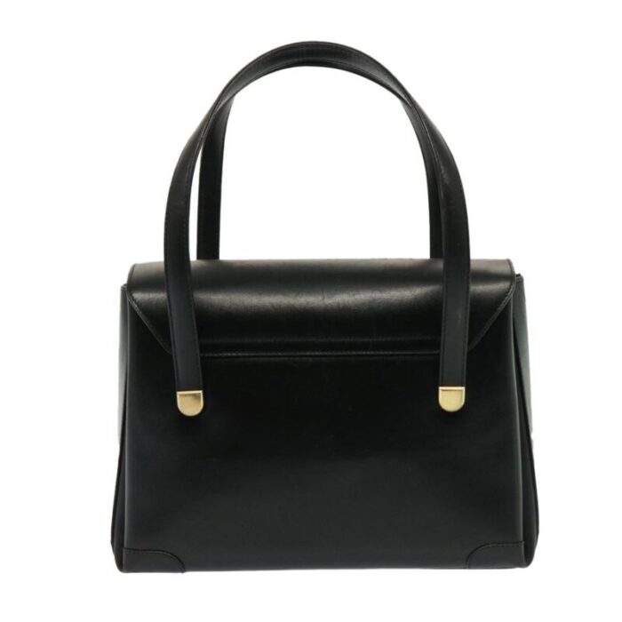 celine hand bag leather black auth yk13208 5245