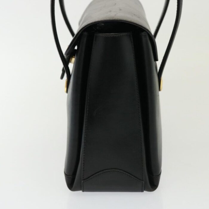 celine hand bag leather black auth yk13208 6373