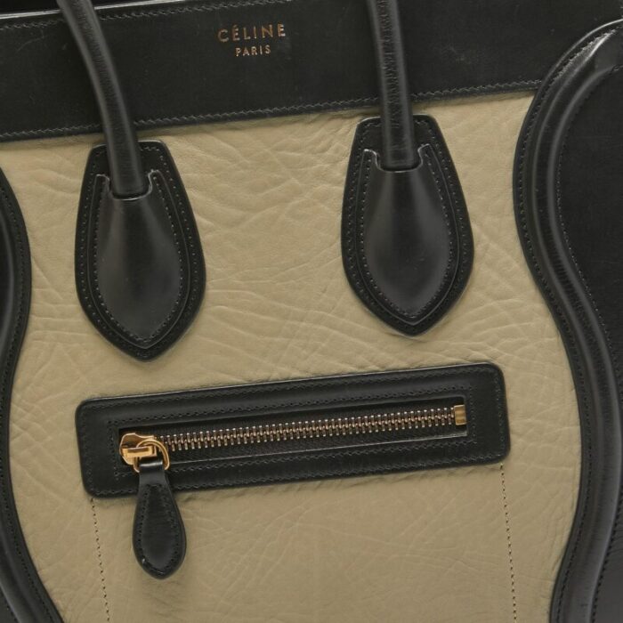 celine tricolor leather micro luggage tote 9347