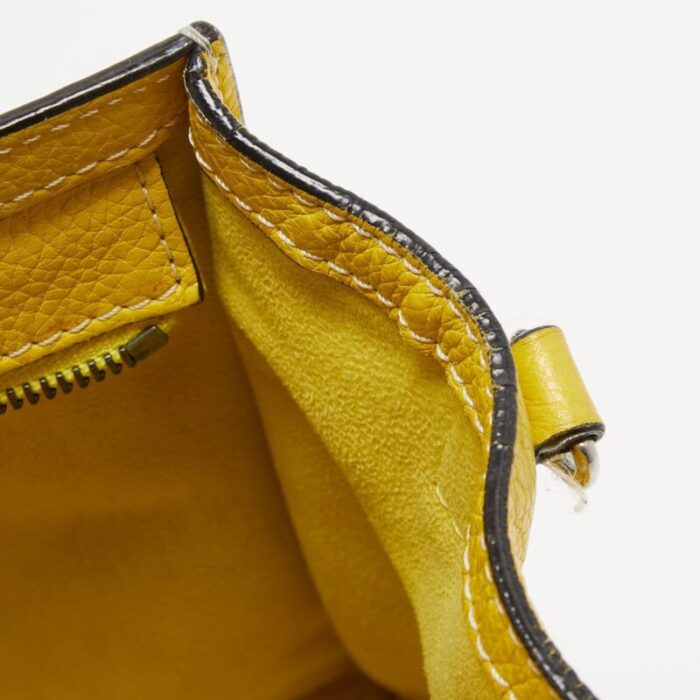 celine yellow leather nano luggage tote 8455