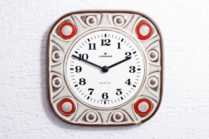 ceramic clock from junghans 1960s 1