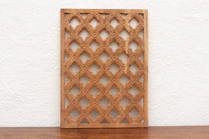 charming hand carved teak moorish panel 5998