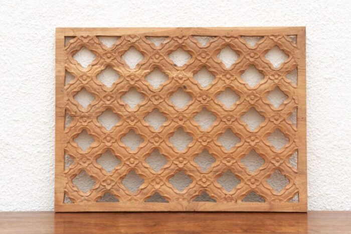 charming hand carved teak moorish panel 6060