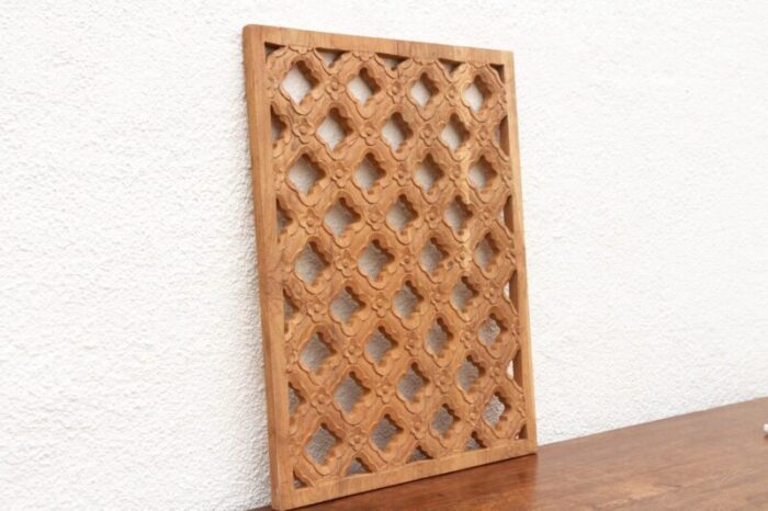 charming hand carved teak moorish panel 8819