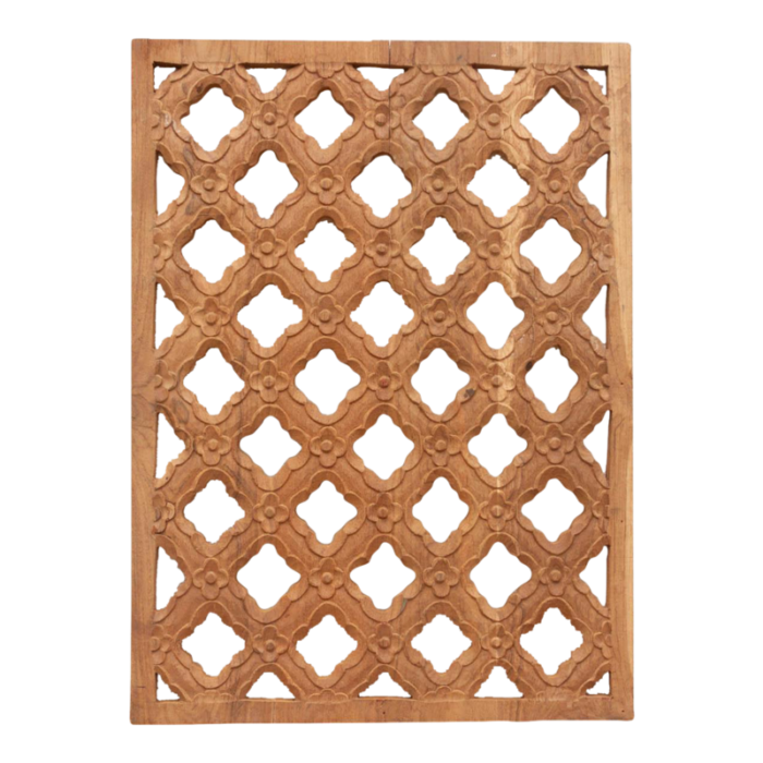 charming hand carved teak moorish panel 9589