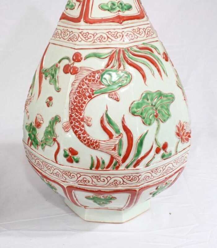 chinese qing ceramic fish bowls vases set of 2 6