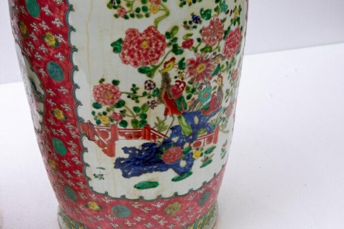 chinese rose porcelain vases set of 2 13