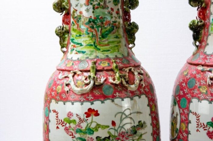 chinese rose porcelain vases set of 2 22