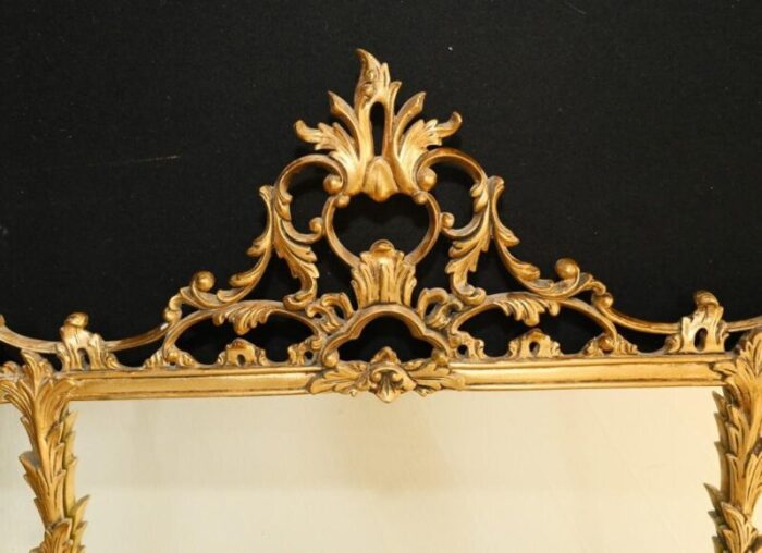 chippendale rococo giltwood mantle mirror 2