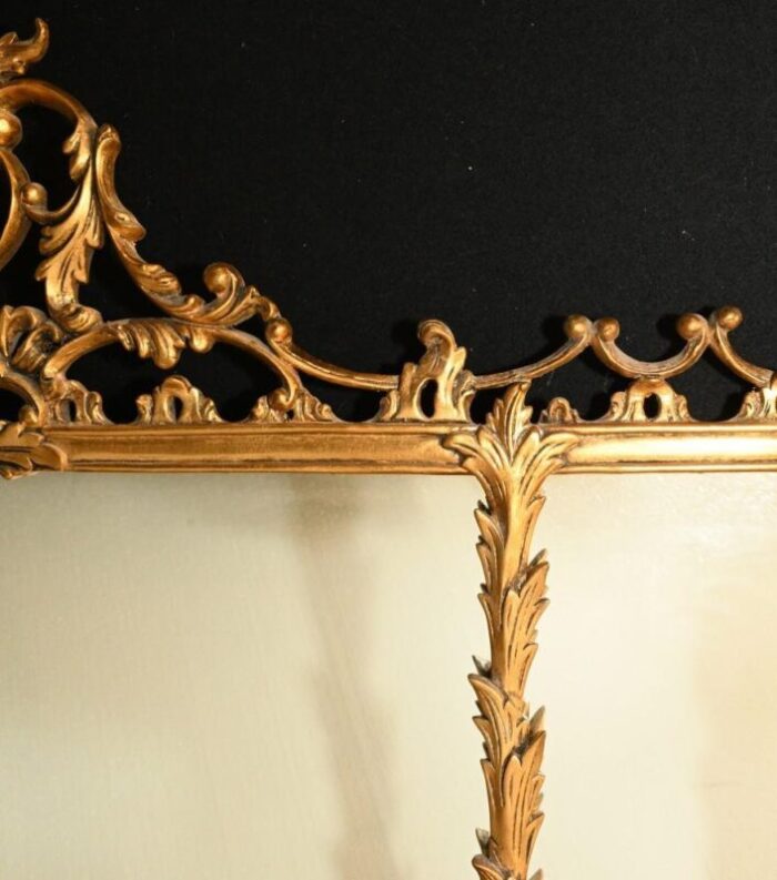 chippendale rococo giltwood mantle mirror 3