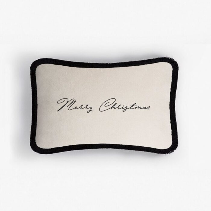 christmas happy pillow in green and white from lo decor 5