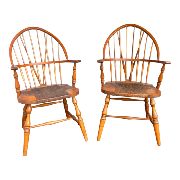 circa 1910 karpen brothers back braced windsor chairs set of 2 3346