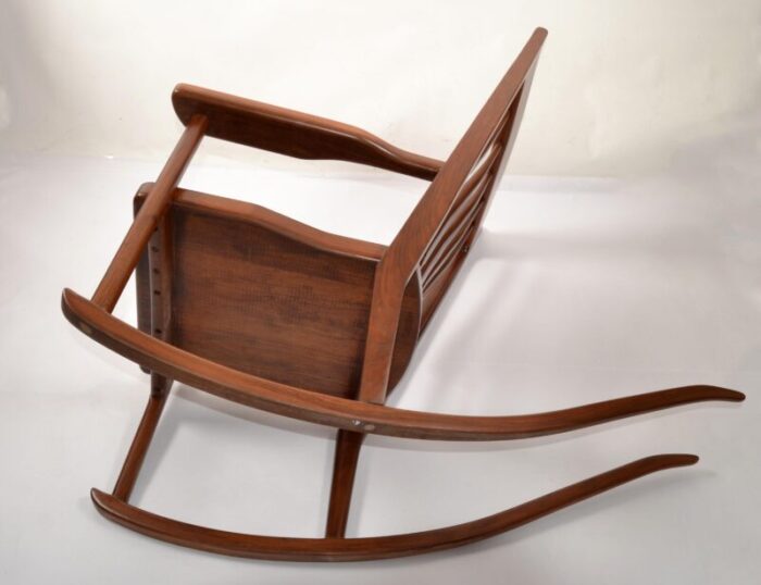 circa 1980s american walnut arts and crafts sam maloof style sculptural rocking chair 3978