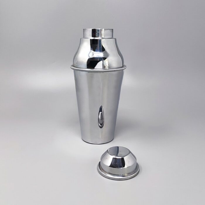 cocktail shaker in stainless steel from mepra italy 1950s 2