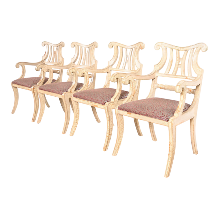 councill furniture french regency dining armchairs set of four 2379