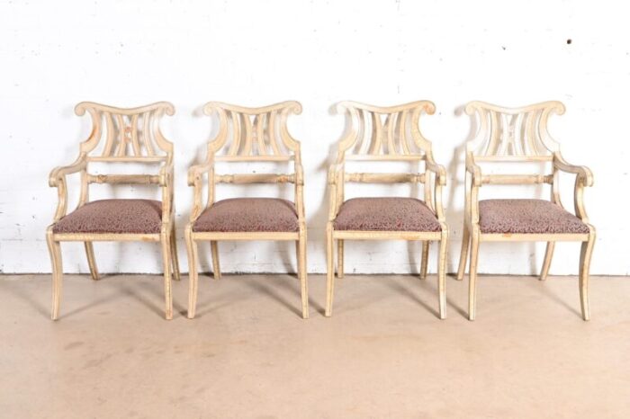 councill furniture french regency dining armchairs set of four 4587