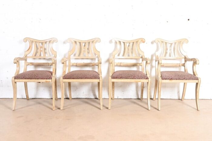 councill furniture french regency dining armchairs set of four 7045