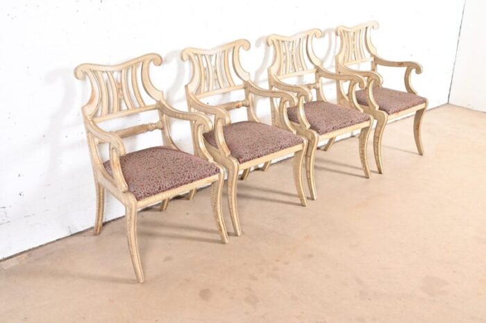 councill furniture french regency dining armchairs set of four 9515