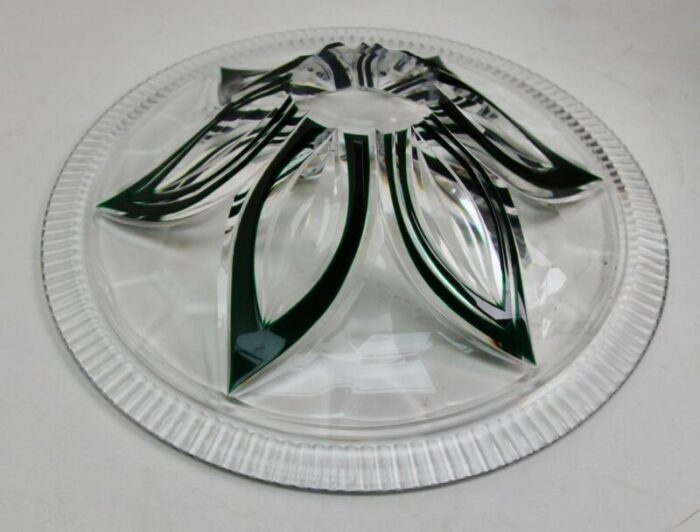 crystal centerpiece fruits bowl cut to clear from val saint lambert 1950 10