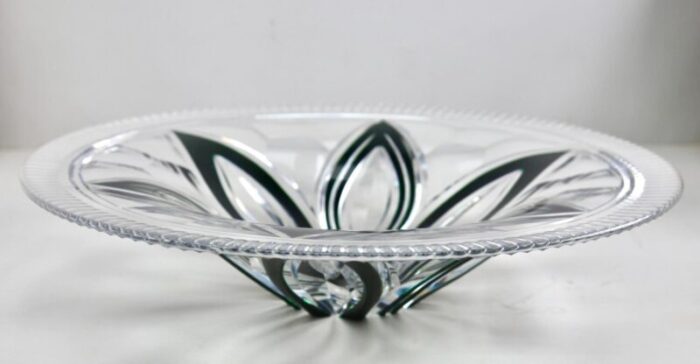 crystal centerpiece fruits bowl cut to clear from val saint lambert 1950 4