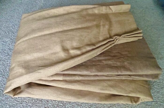 custom rogers and goffigon linen curtains lined and interlined 2 pairs 7729