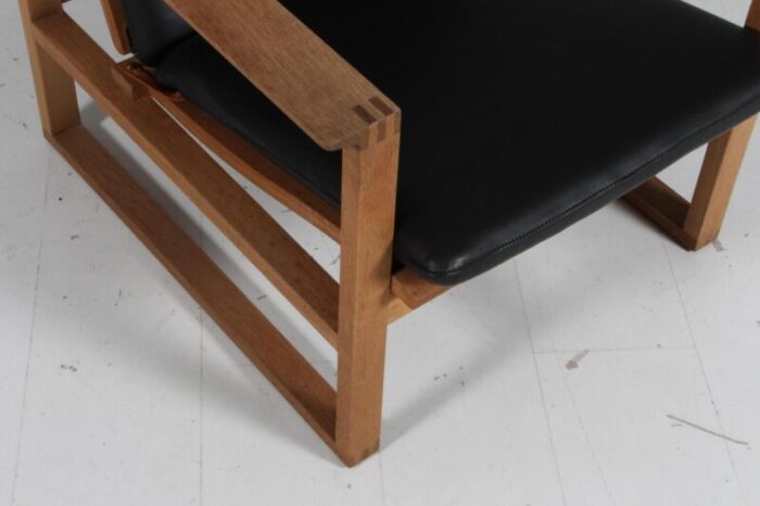 danish 2254 oak sled chair by brge mogensen for fredericia 1950s 2942