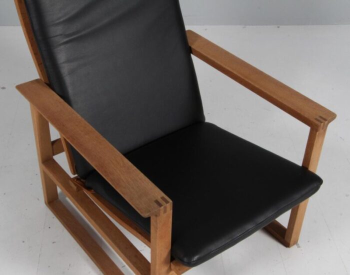 danish 2254 oak sled chair by brge mogensen for fredericia 1950s 6244