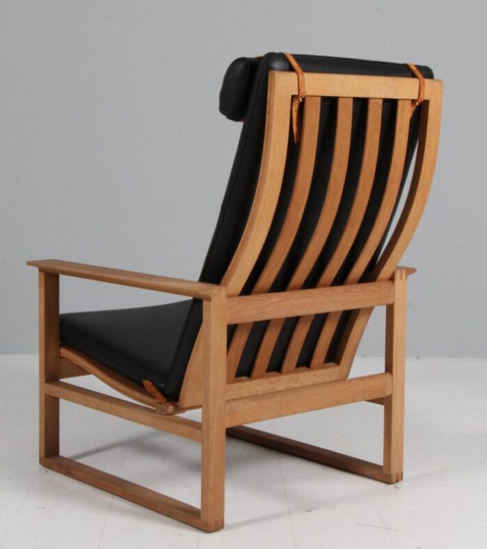 danish 2254 oak sled chair by brge mogensen for fredericia 1950s 7373