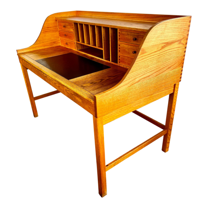 danish modern handcrafted cherry wood writing desk andreas hansen 4027