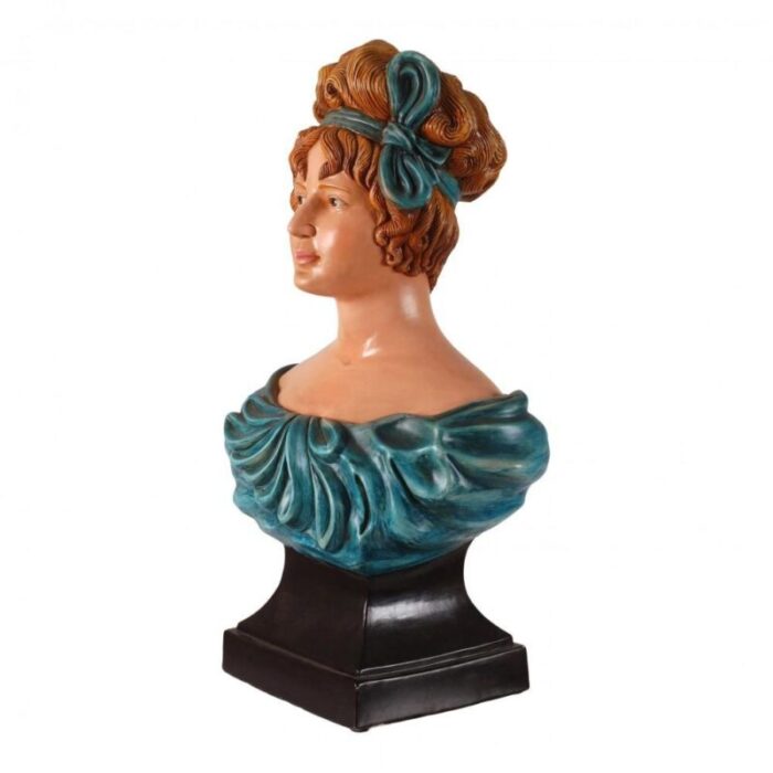 danish painted bust of a woman ceramic 1930s 2