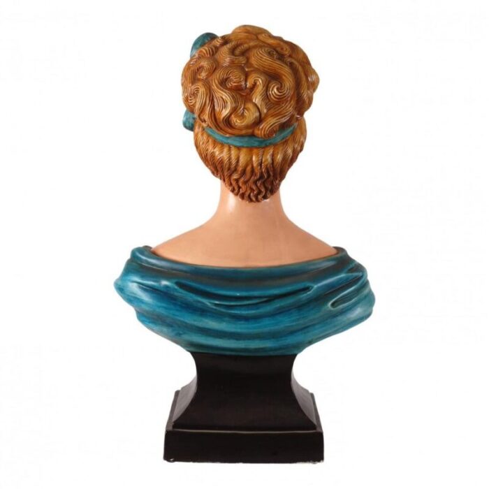 danish painted bust of a woman ceramic 1930s 3