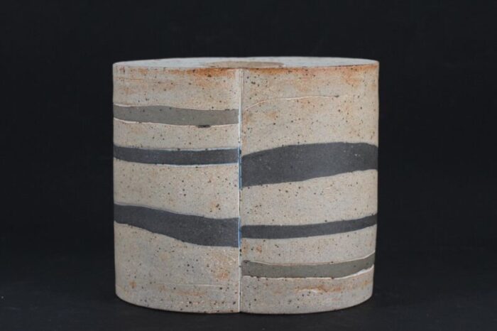 danish sculptural stoneware vase by richard manz 1960s 1