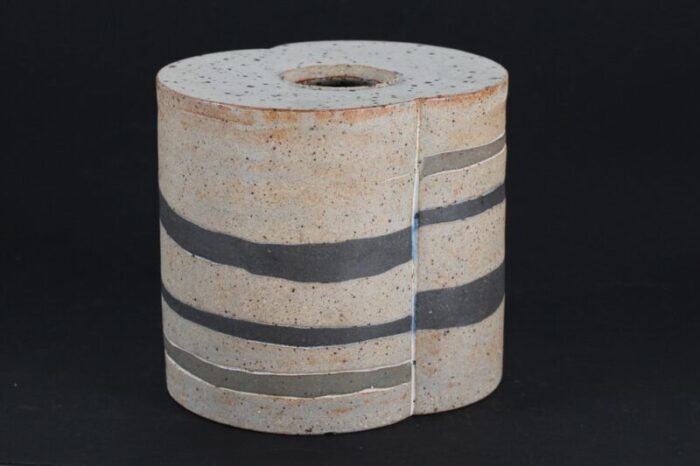 danish sculptural stoneware vase by richard manz 1960s 3