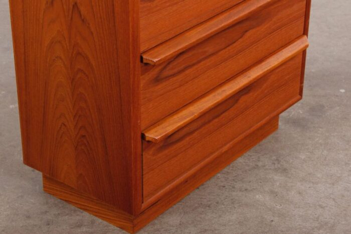 danish teak chest of drawers from gasvig mbler 1960s 1195