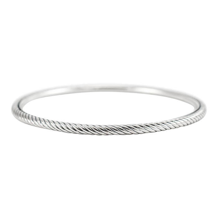 david yurman 925 sterling silver twisted cable bangle bracelet 9059