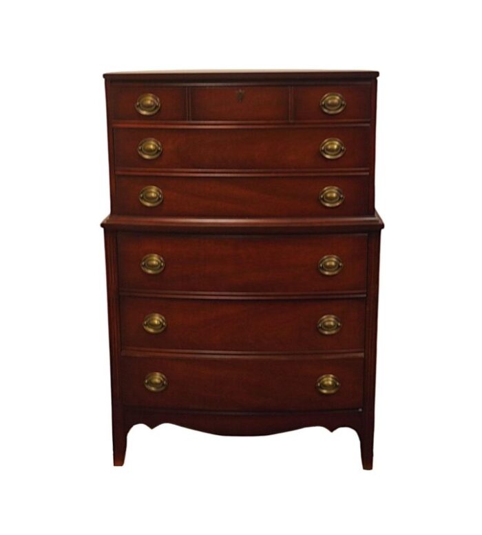 dixie furniture solid mahogany traditional duncan phyfe style 36 chest on chest 7511