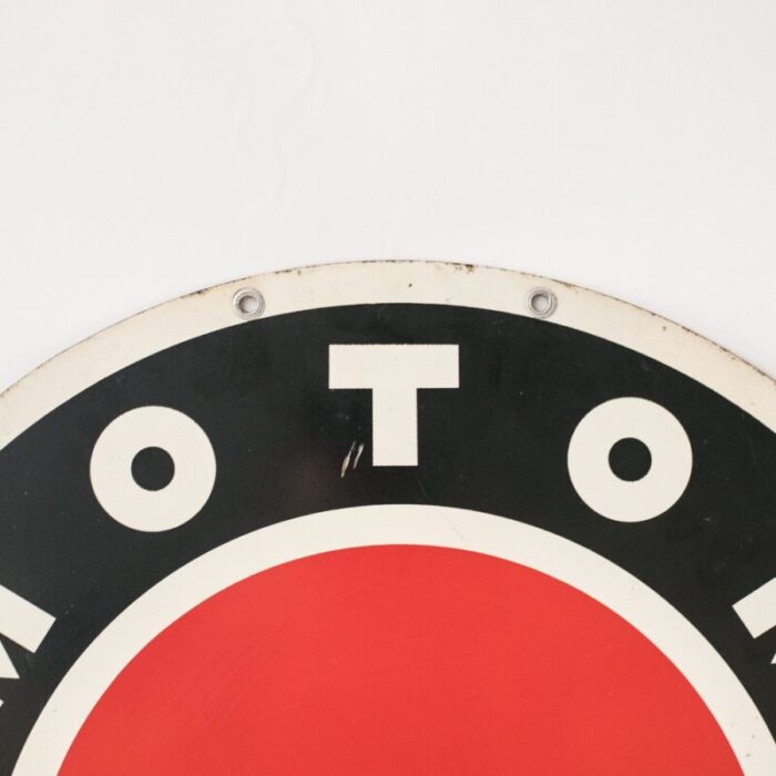 double sided advertising sign from motom 1960s 2