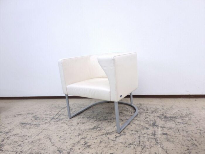 ds 207 leather armchair in cream white from de sede 0764