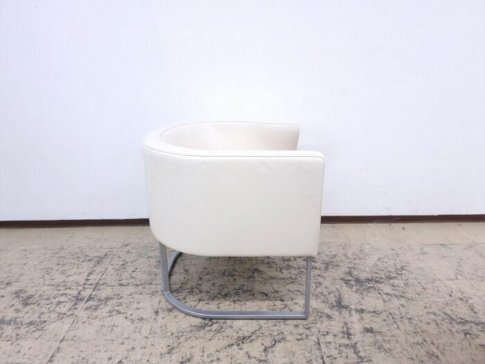 ds 207 leather armchair in cream white from de sede 1977