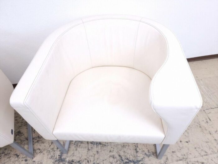 ds 207 leather armchair in cream white from de sede 9475