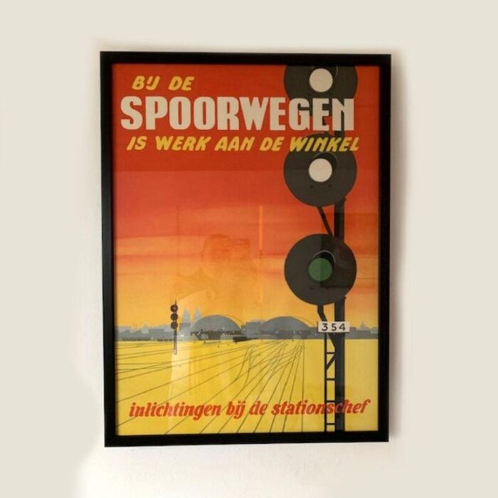 dutch railway poster by ren dirksen netherlands 1950s 1