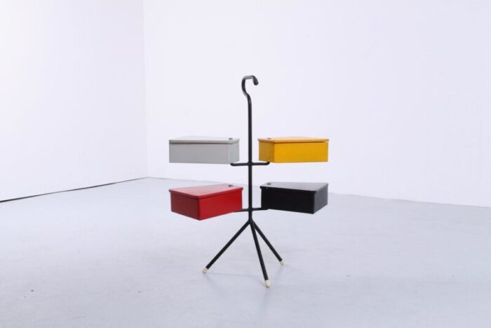 dutch storage stand attributed to j teders for metalux 1950s 3