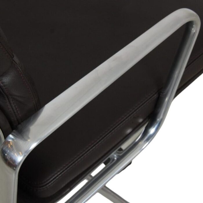 ea 219 desk chair in dark brown leather by charles eames 4960