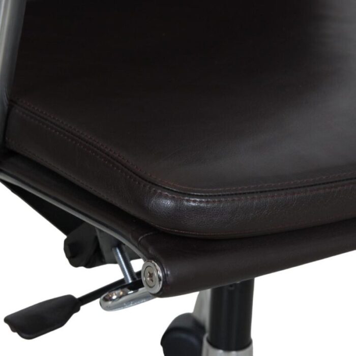 ea 219 desk chair in dark brown leather by charles eames 9980