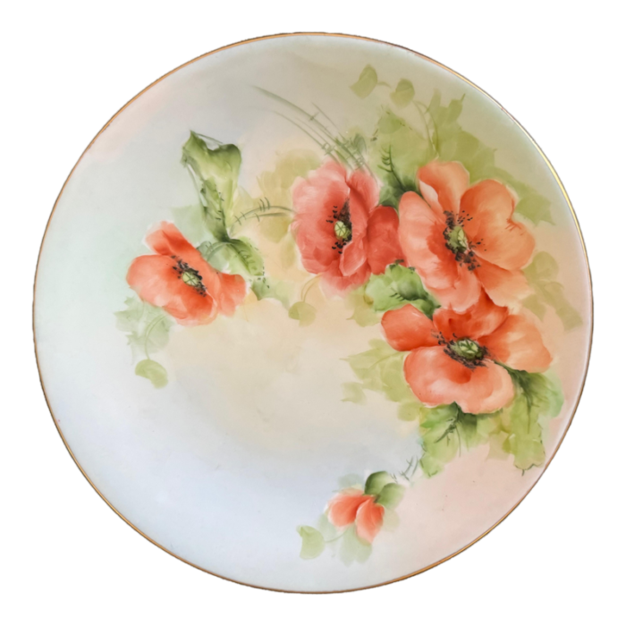 early 1900s bernaudaud limoges france floral plate 3450