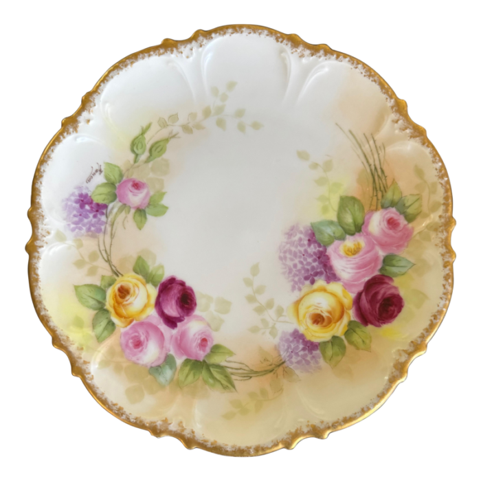 early 1900s limoges coronet france hand painted plate 3433