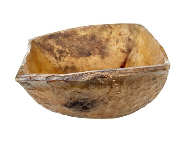 early 20th century adzed food vessel 6