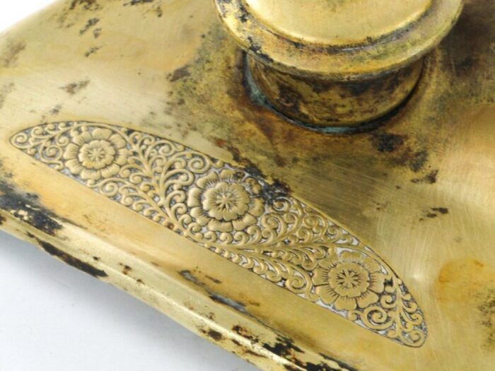 early 20th century austro hungarian brass inkwell 2